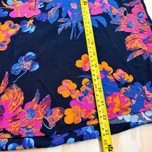 Anthro Maeve Colette Peasant Blouse Floral Boho Black Pink Size S - Picture 7 of 12